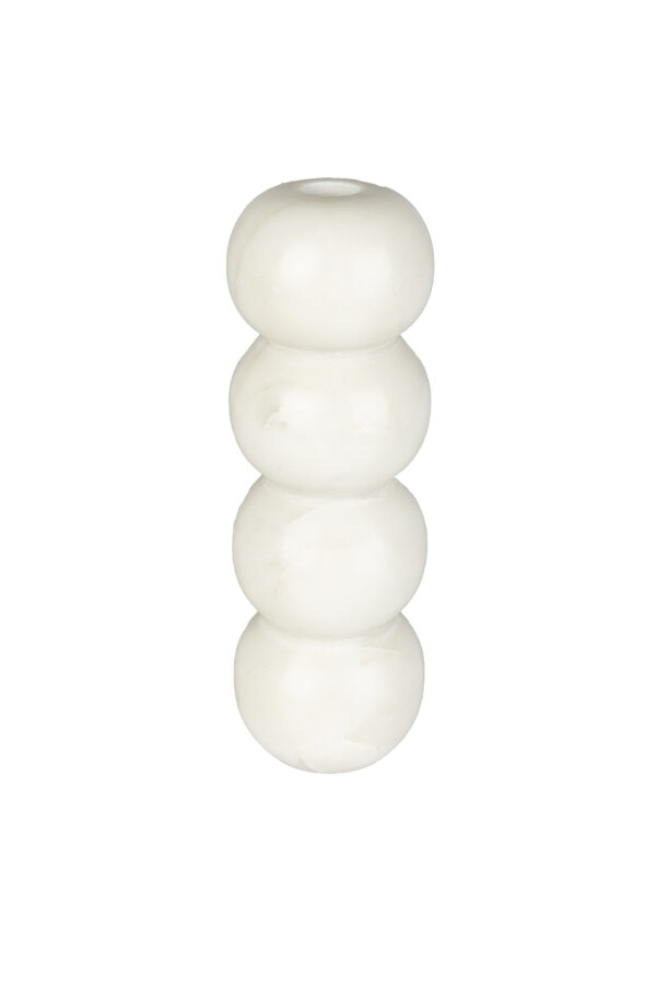 Candle Holder Rome Marble White