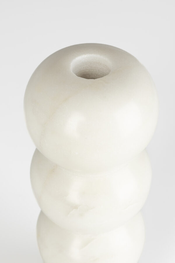 Candle Holder Rome Marble White - Image 2