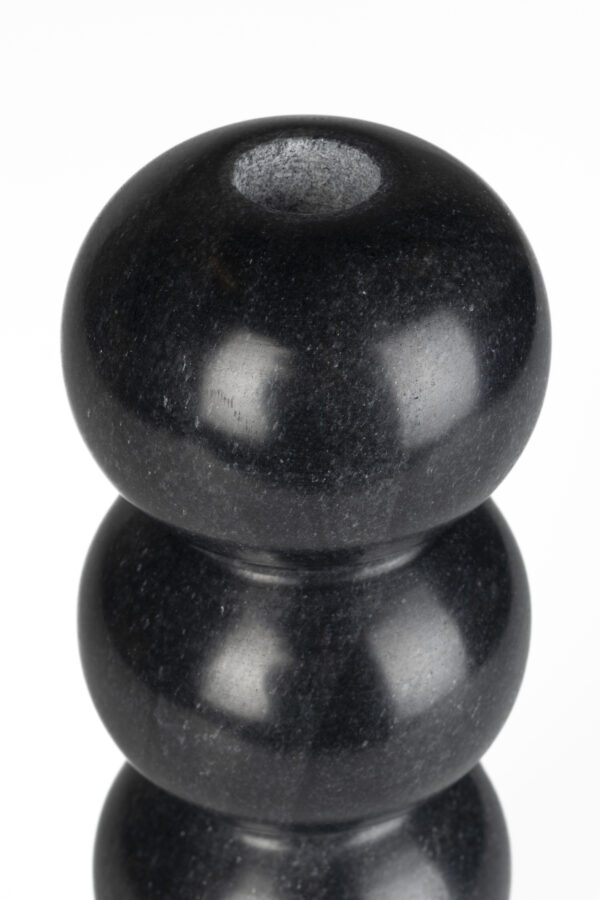 Candle Holder Rome Marble Black - Image 2