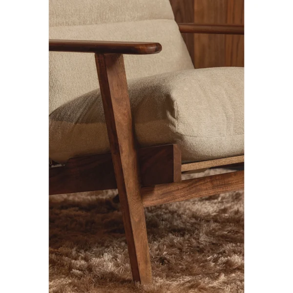 HOUSTON ARMCHAIR BOUCLÉ/WOOD NATURAL - Image 3