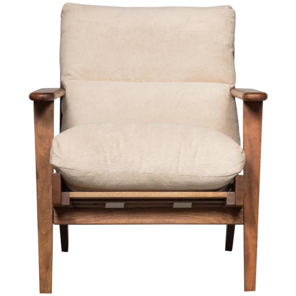 HOUSTON ARMCHAIR BOUCLÉ/WOOD NATURAL - Image 5