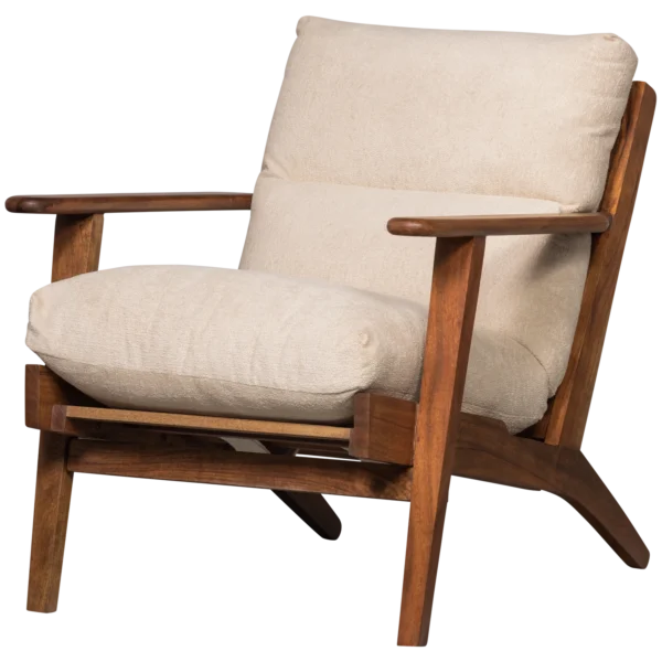 HOUSTON ARMCHAIR BOUCLÉ/WOOD NATURAL