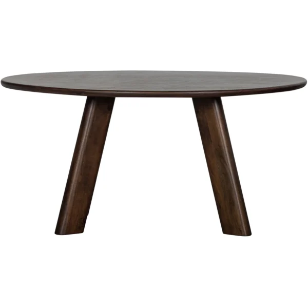 ROUNDLY DINING TABLE/DESK MANGO WOOD WALNUT 160X110 - Image 3