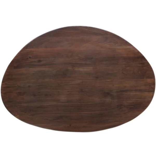 ROUNDLY DINING TABLE/DESK MANGO WOOD WALNUT 160X110 - Image 7