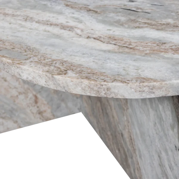 XHAIL OVAL SIDE TABLE MARBLE NATURAL - Image 5