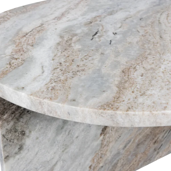 XHAIL OVAL SIDE TABLE MARBLE NATURAL - Image 6