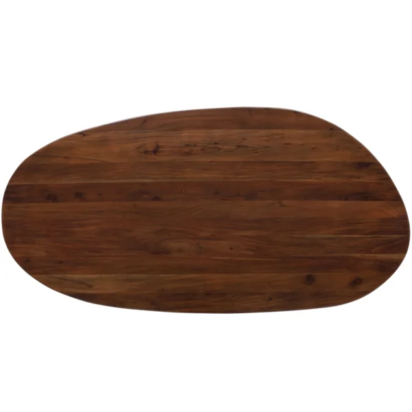 ROUNDLY DINING TABLE/DESK MANGO WOOD WALNUT 200X100 - Image 7