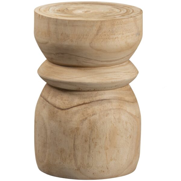 Bikkel stool wood natural/black 40x28 - Image 2