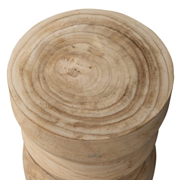 Bikkel stool wood natural/black 40x28 - Image 3