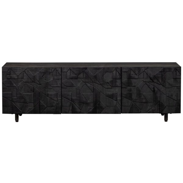 Counter tv unit mango wood black