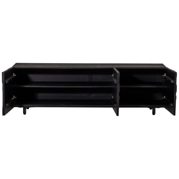 Counter tv unit mango wood black - Image 4