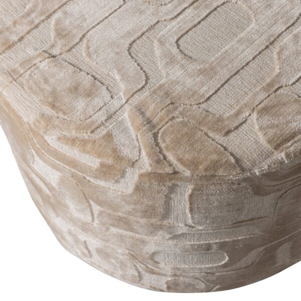 YAGO POUF VISCOSE PATTERN NATURAL 60x43CM - Image 2