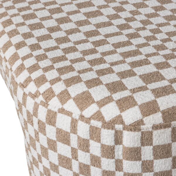 JACOB BENCH CHECKERED PATTERN SAND/OLIVE GREEN/NATURAL - Image 5