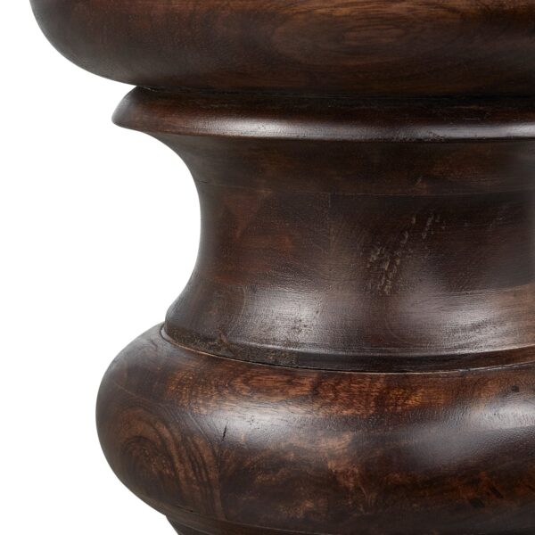 Jonah side table wood dark brown 40x30 - Image 3