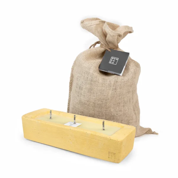 Outdoor Urban Candle Rectangle Mustard - Image 2