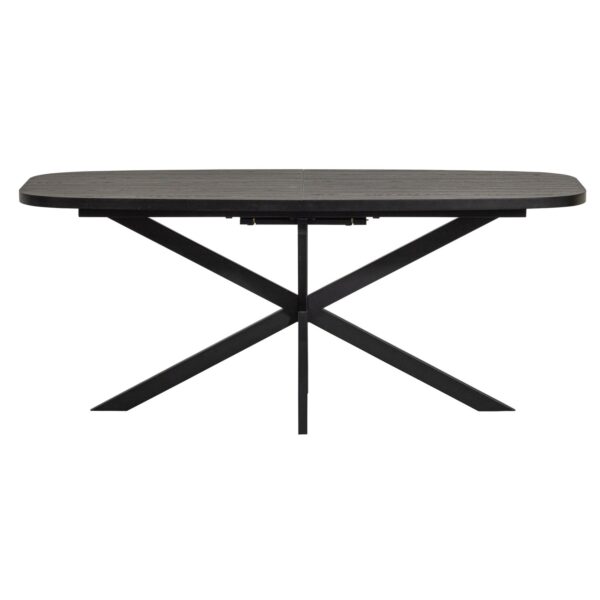 ARROS DINING TABLE EXTENDABLE 180-220x90CM MDF BLACK - Image 5